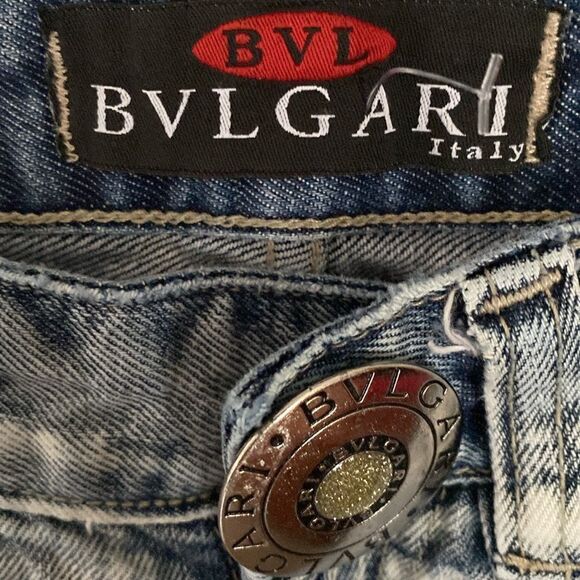 Bulgari Women's Blue Jeans size 26/32. Vintage. - Picture 2 of 4